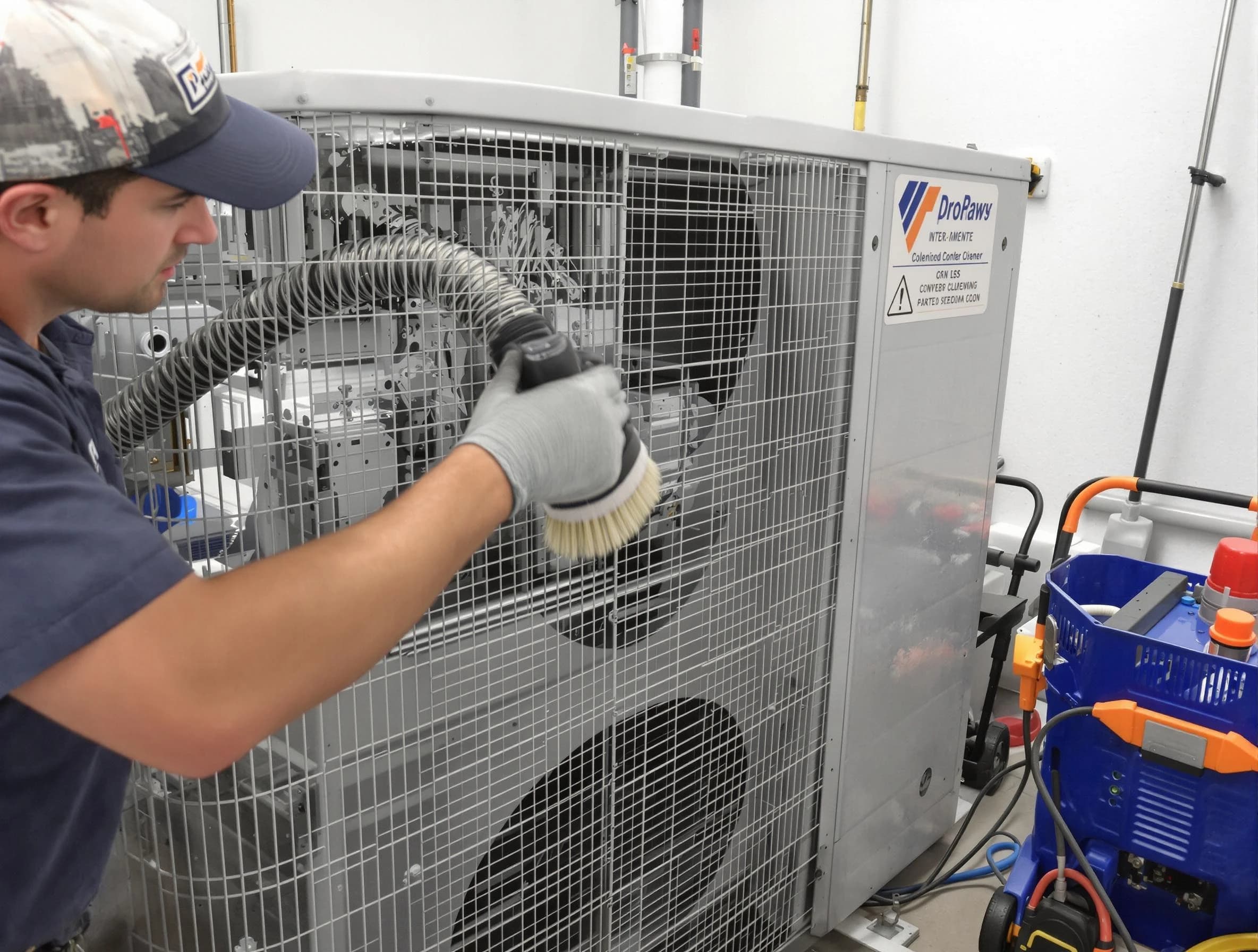 Fair Oaks Air Duct Cleaning specialist performing precision AC coil cleaning for improved system performance in Fair Oaks