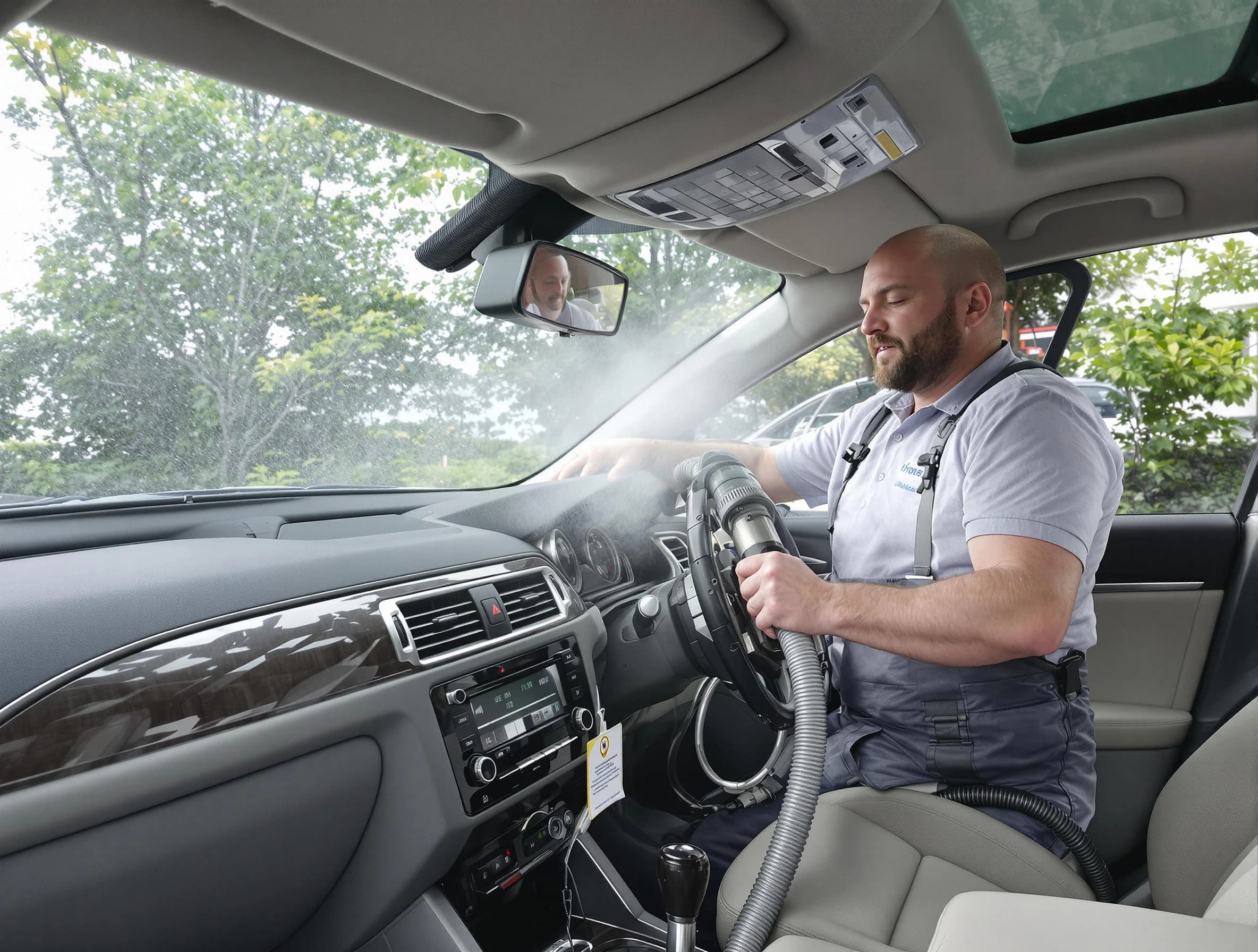 Fair Oaks Air Duct Cleaning specialist performing professional car duct cleaning in Fair Oaks