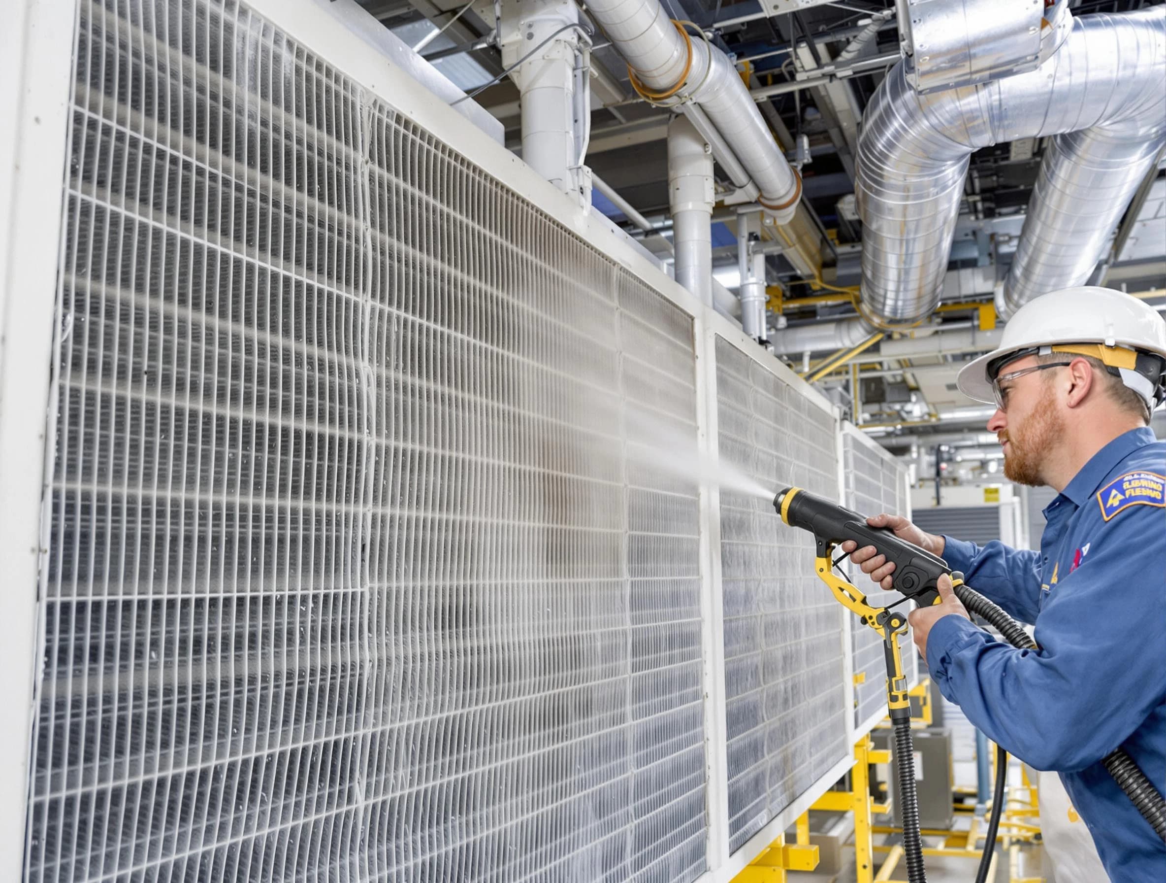 Professional commercial coil cleaning by Fair Oaks Air Duct Cleaning in Fair Oaks