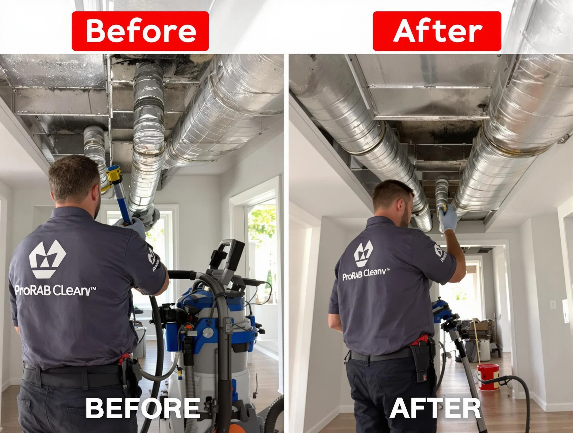 Fair Oaks Air Duct Cleaning expert performing thorough residential duct cleaning in a Fair Oaks home